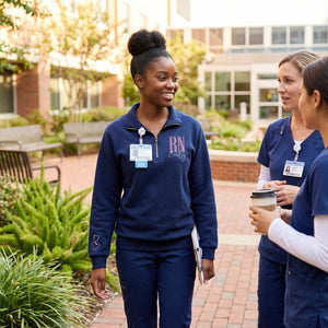 Personalized Gift For Nurse, Medical Jacket, Quarter Zip Sweatshirt Hoodie Embroidered