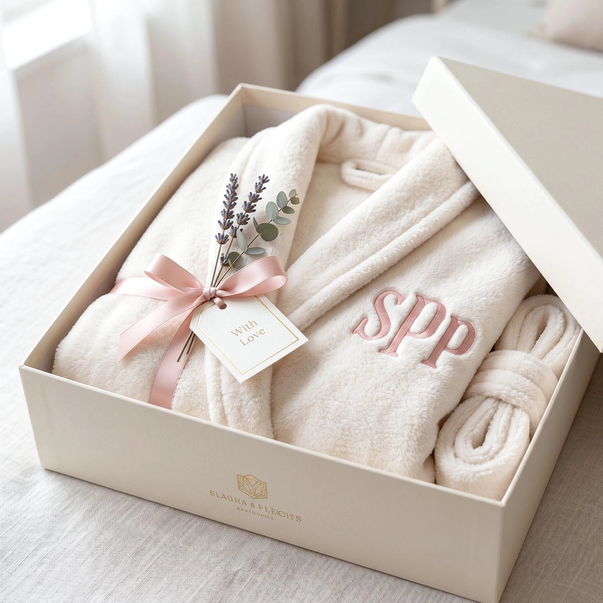 Custom Embroidered Plush Robes for Women, Personalized Monogram Newlyweds, Bridesmaids, Just Married Wedding Gift