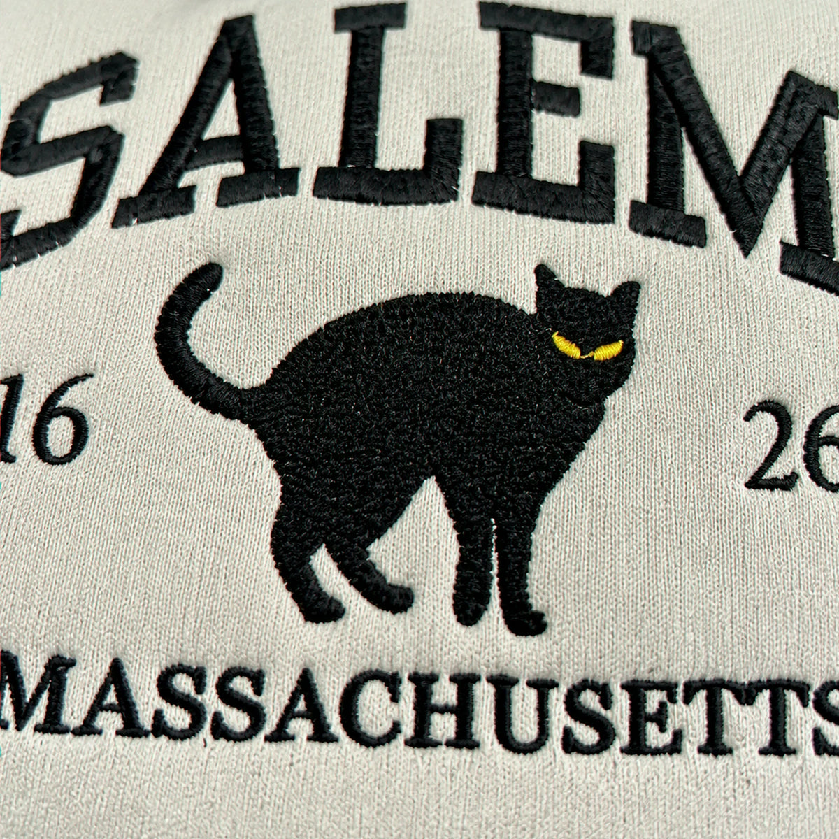 Embroidered Halloween Salem Massachusetts Sweatshirt - Hocus Pocus Pullover Gift for Cozy Season