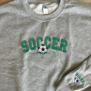 Soccer Mom Sweatshirt, Custom Embroidered Gifts for Soccer Mama