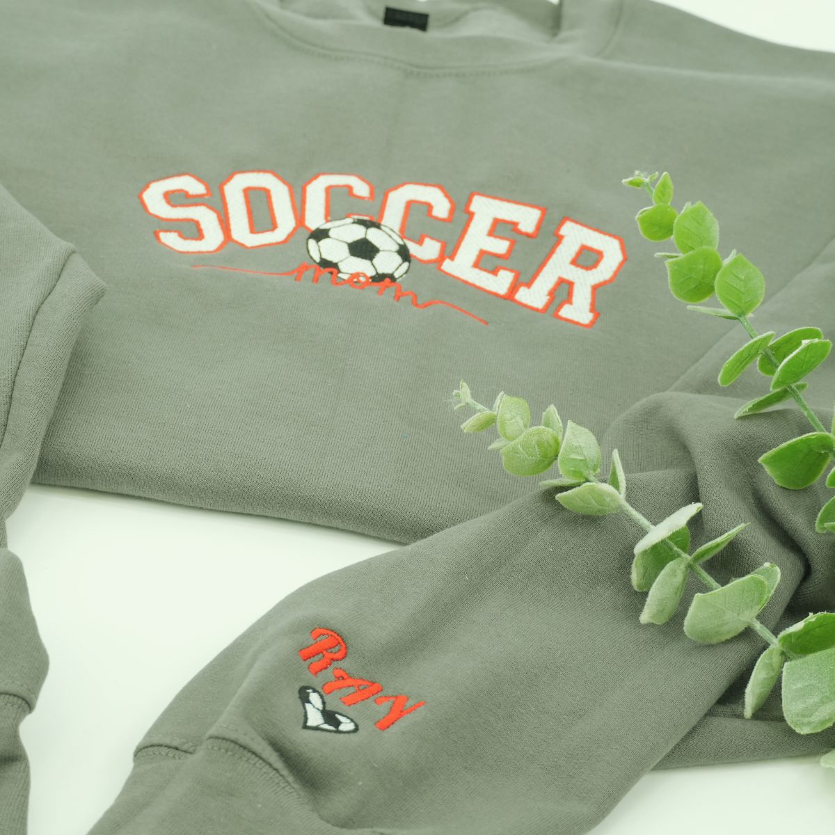 Soccer Mom Sweatshirt, Custom Embroidered Gifts for Soccer Mama
