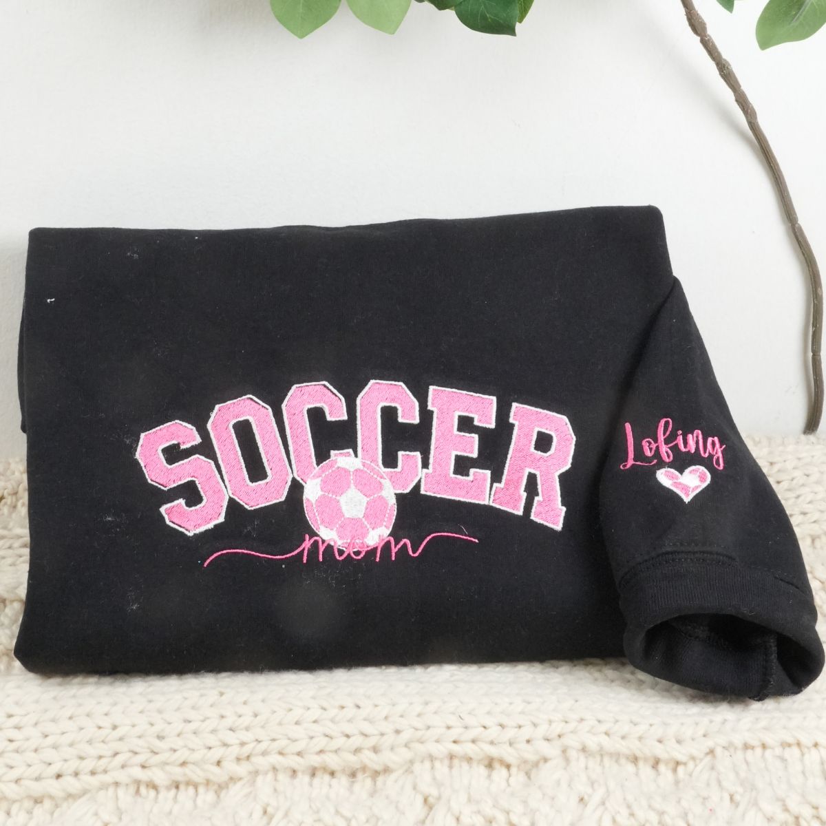 Soccer Mom Sweatshirt, Custom Embroidered Gifts for Soccer Mama