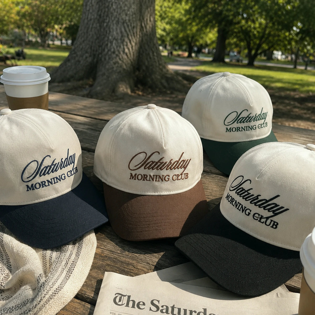 Custom Social Team Club Snapback Hats, Embroidered Text Logo Vintage Trucker Caps, Custom Group Merch