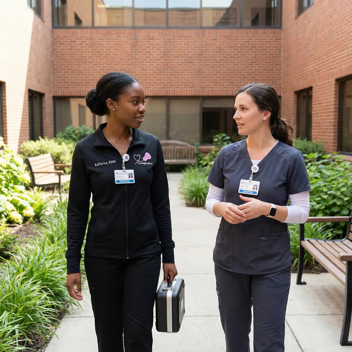 Personalized Sonographer Jacket with Name & Title