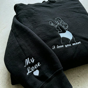 Custom Spicy Photo Hoodie - Embroidered Portrait Crewneck for Boyfriend, Husband