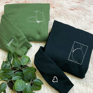 Custom Embroidered Sweatshirt From Photo, Romantic Spicy Gift for Boyfriend, Anniversary Gift for Him