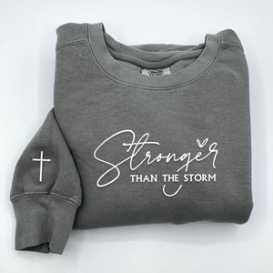 Comfort Color® Embroidered Stronger Than The Storm Shirt