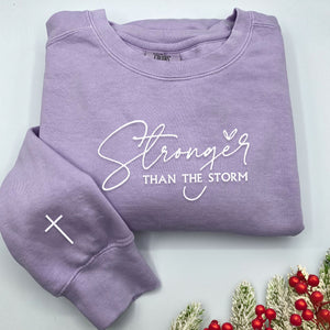 Comfort Color® Embroidered Stronger Than The Storm Shirt