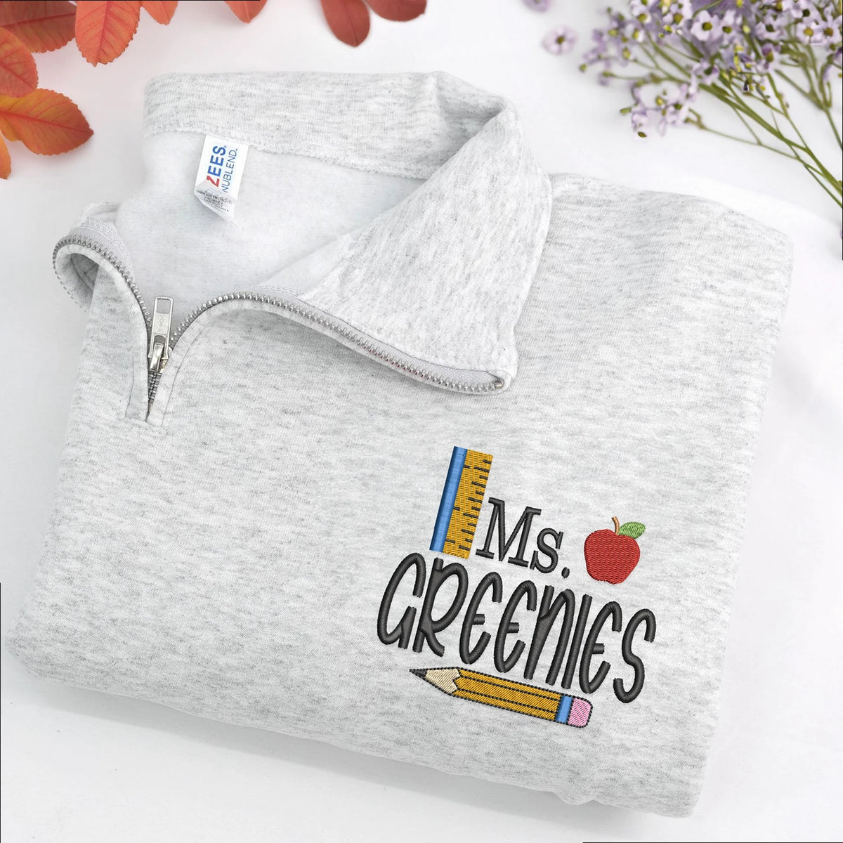 Personalized Daycare Gift for Your Daughter’s Favorite Teacher - Custom Name & Title Embroidered Quarter Zip Pullover