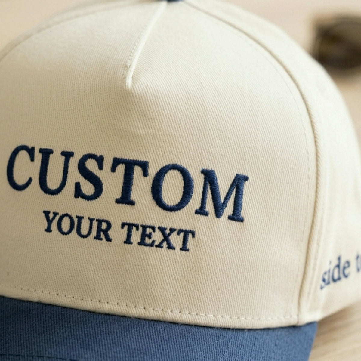 Custom Social Team Club Snapback Hats, Embroidered Text Logo Vintage Trucker Caps, Custom Group Merch