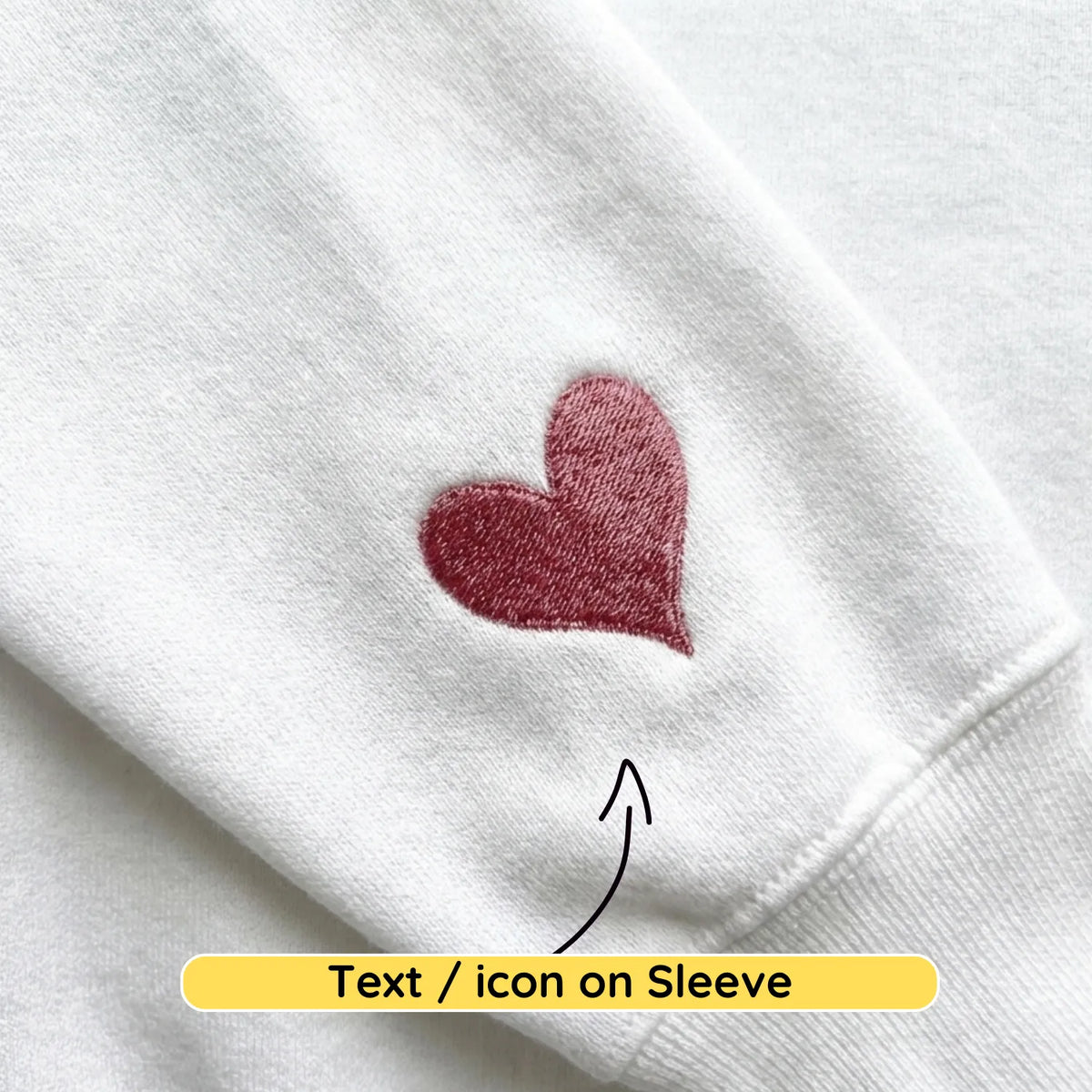 Mini Hearts Crewneck - Embroidered Valentine's Sweatshirt with One Day At a Time Message