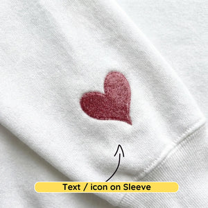 Mini Hearts Crewneck - Embroidered Valentine's Sweatshirt with One Day At a Time Message