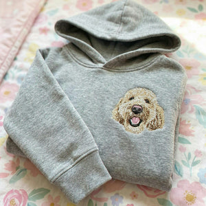 Custom Pet Portrait Toddler Sweatshirt or Hoodie, Personalized Dog or Cat Gift for Baby