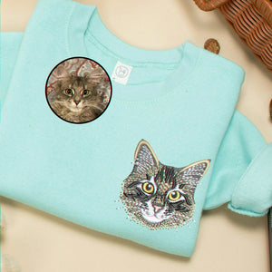 Custom Pet Portrait Toddler Sweatshirt or Hoodie, Personalized Dog or Cat Gift for Baby