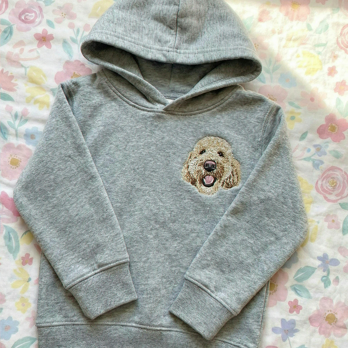 Custom Pet Portrait Toddler Sweatshirt or Hoodie, Personalized Dog or Cat Gift for Baby