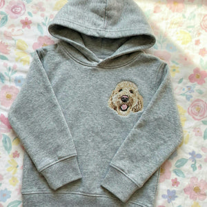 Custom Pet Portrait Toddler Sweatshirt or Hoodie, Personalized Dog or Cat Gift for Baby