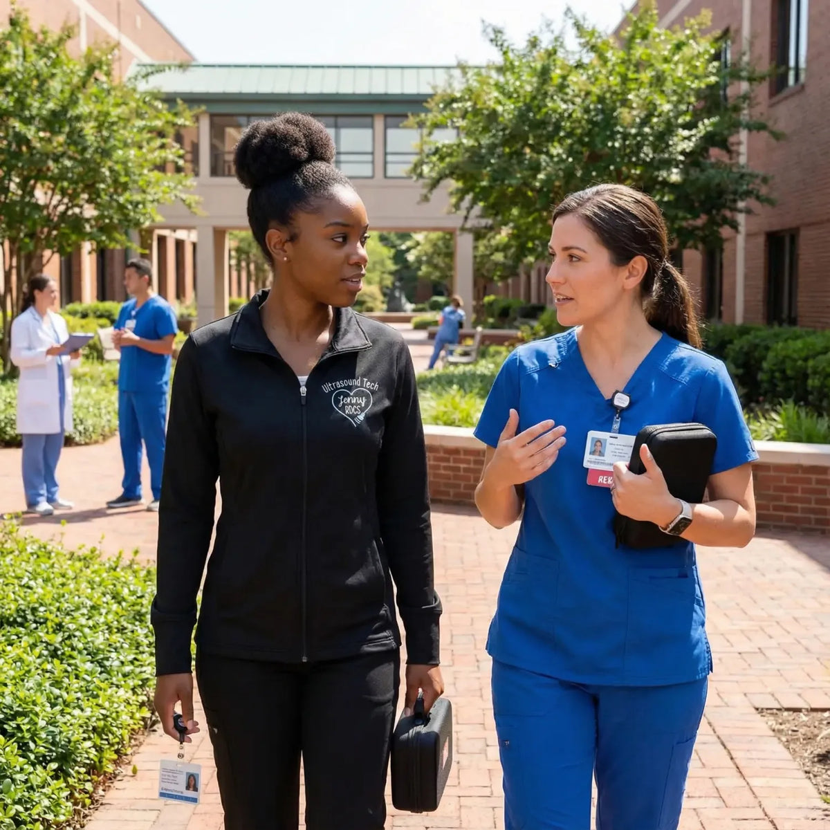 Personalized Ultrasound Tech Jacket with Name & Title – Embroidered Gift for Proud Sonographers