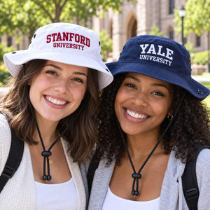 Custom University Bucket Hats - Embroidered College Logo, Name Booney Hat, Gifts for College Student