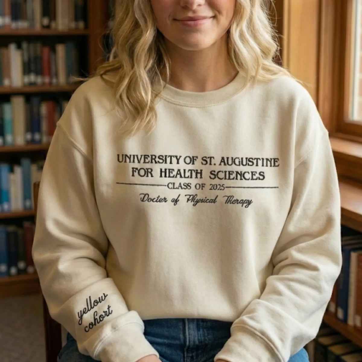Custom Embroidered College University Sweatshirt