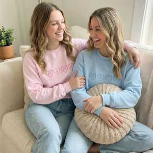 Embroidered Mama Heart Crewneck for Mom Valentine’s Day, Mother’s Day Gifts