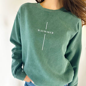 Comfort Color® Embroidered Waymaker Shirt or Sweatshirt