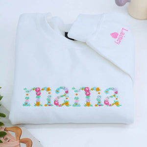 White Mama Floral Sweatshirt, a meaningful and cozy gift for mama