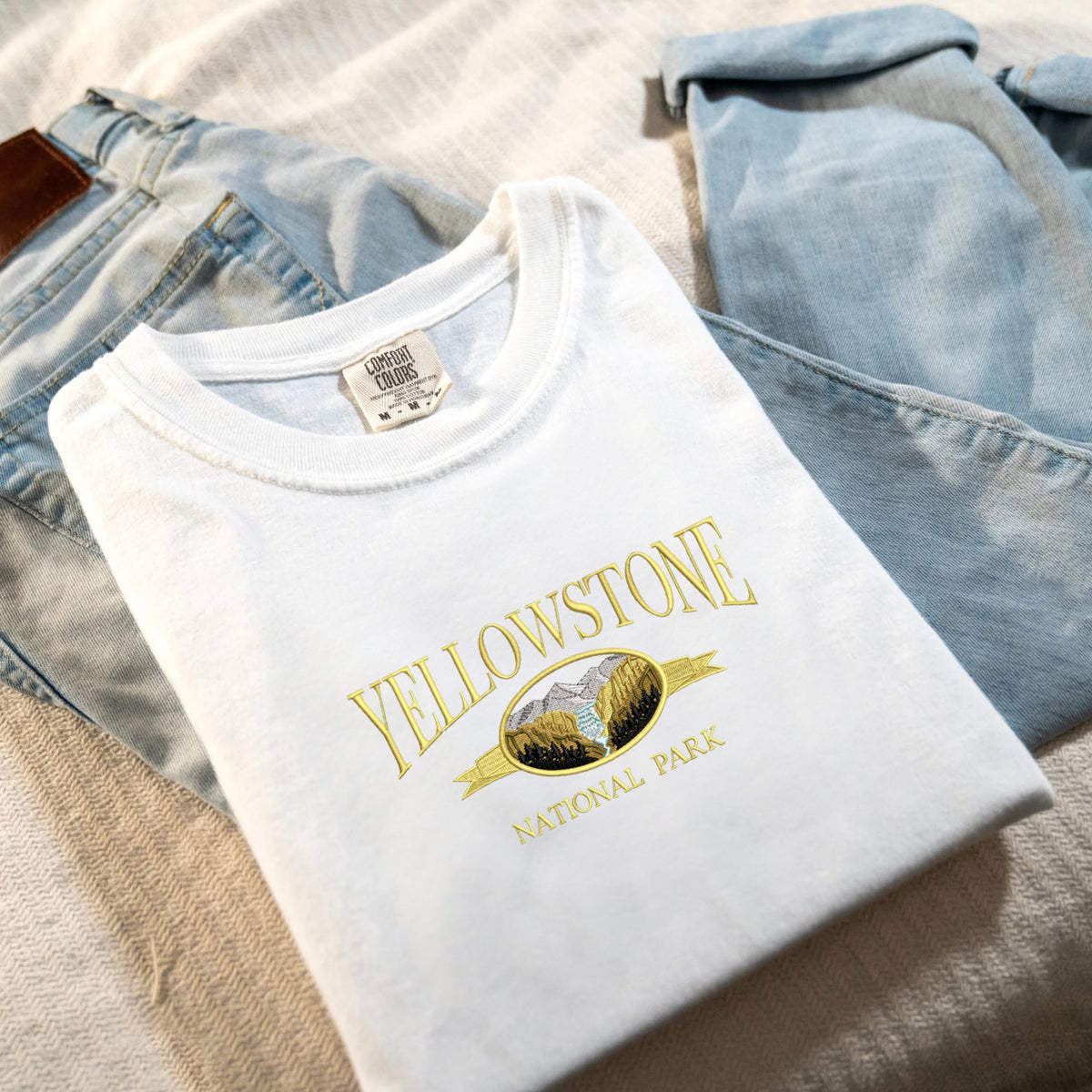 Embroidered Yellowstone National Park T-Shirt Comfort Color®