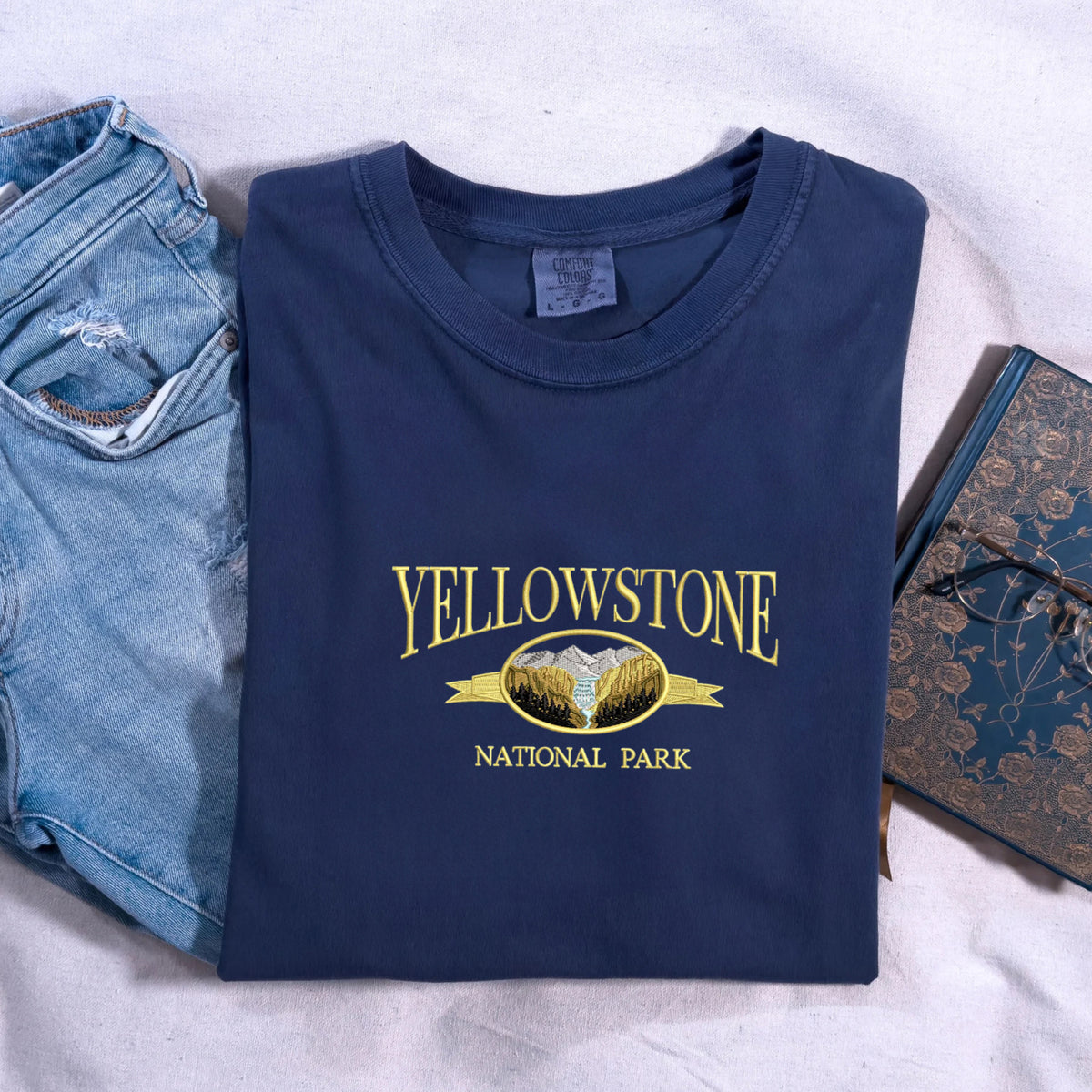 Embroidered Yellowstone National Park T-Shirt Comfort Color®