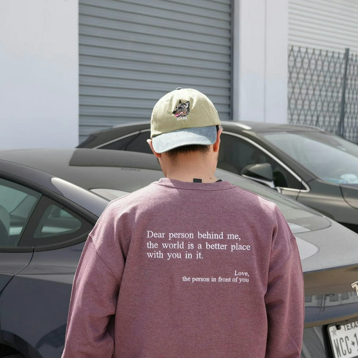 You Are Enough Embroidered Hoodie - Self Love Affirmation with Dear Person Behind Me Message