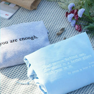 You Are Enough Embroidered Hoodie - Self Love Affirmation with Dear Person Behind Me Message