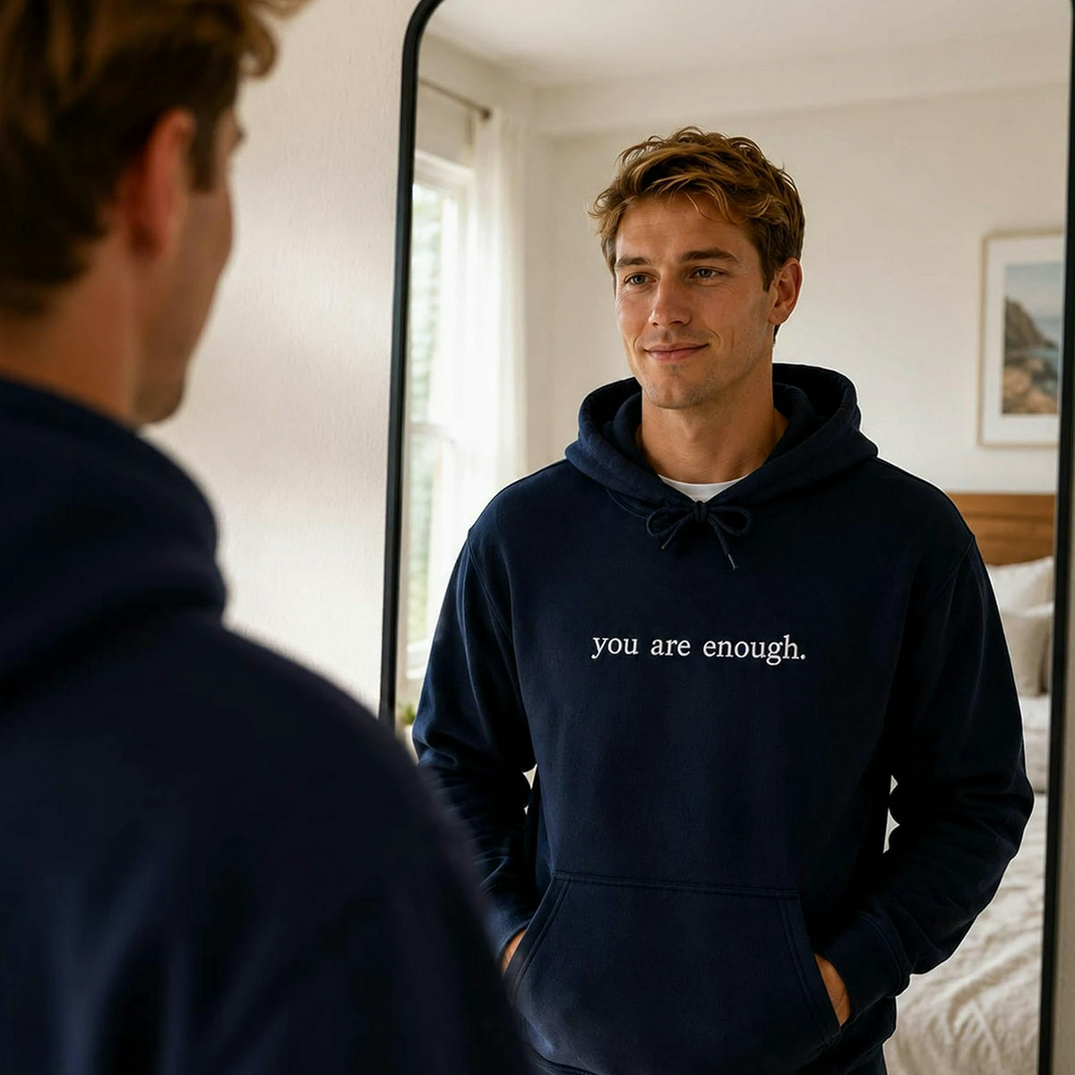 Dear Person Behind Me Hoodie - Embroidered Mental Health Sweatshirt Gift with Positive Message