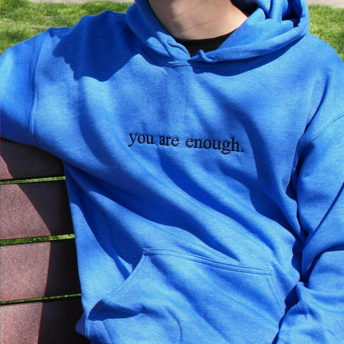 You Are Enough Embroidered Sweatshirt, Mental Health Gift for Self Care
