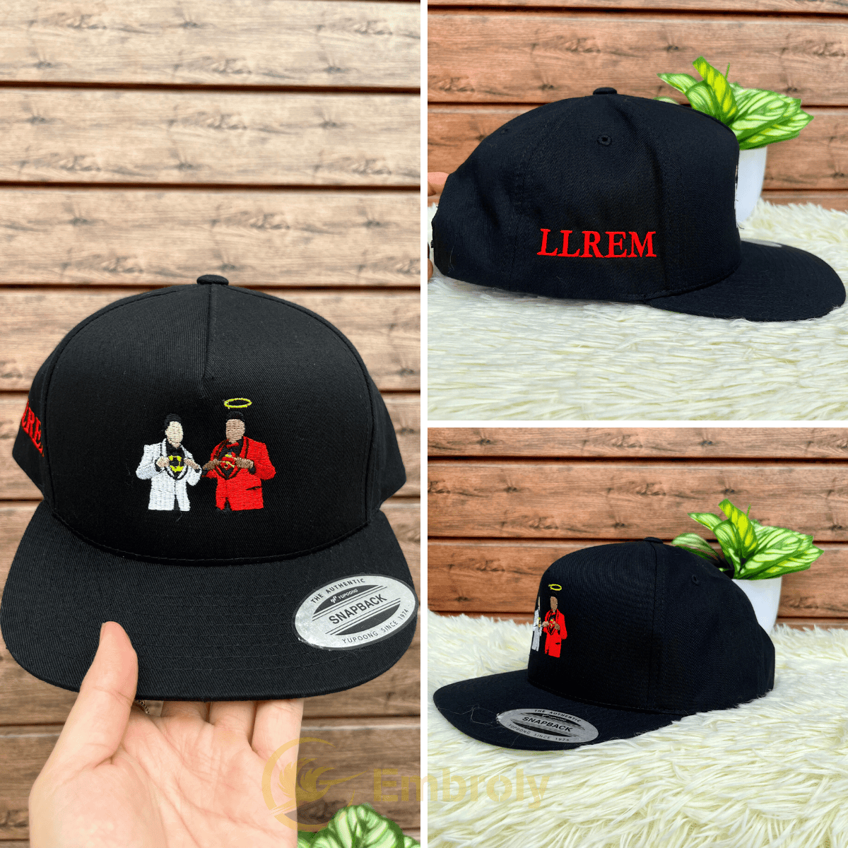 Snapback Hat - Personalized Initials Letter - Embroidered