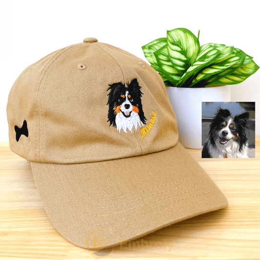 Personalized Pet Cap with Embroidered Photo - Unique Pet Lover Gift Idea - Embroly