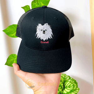 Custom Full Color Embroidered Pet Trucker Hat, Personalized Your Cap With Pet Name, Gift For Father's Day
