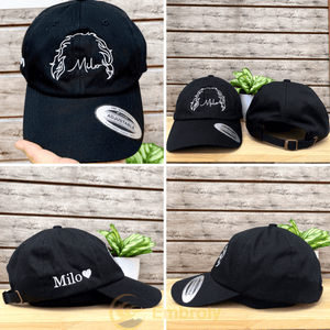 Custom Embroidered Pet Ears Dad Hat, Best Gift For Pet Owners, Personalized Hat With Name