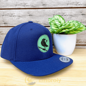 Custom Logo Embroidery Snapback Hat, Personalized Hat With Name Under Logo Or On Side