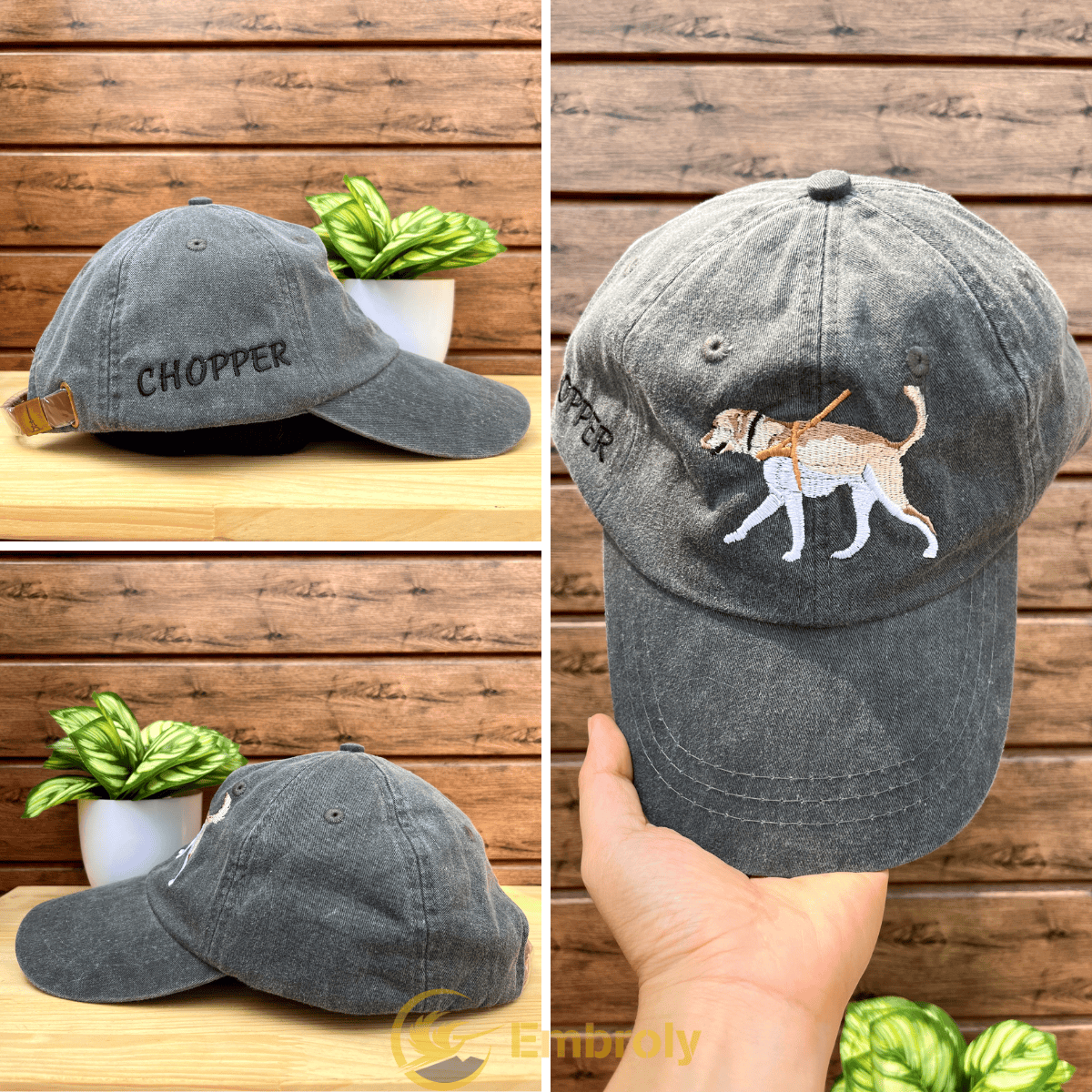 Custom Pet Embroidery Dyed Hat, Gifts For Dog Owners, Personalized Hat With Pet  Name - Embroly