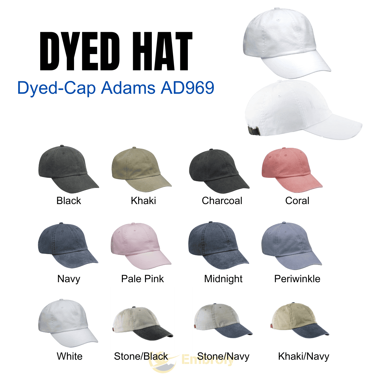 Custom Embroidered Car Hat with Same Design