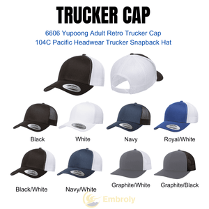 Customize Hats With Car Outline Photo Embroidery, Personalized Trucker Hat By Name Or Date Under The Picture