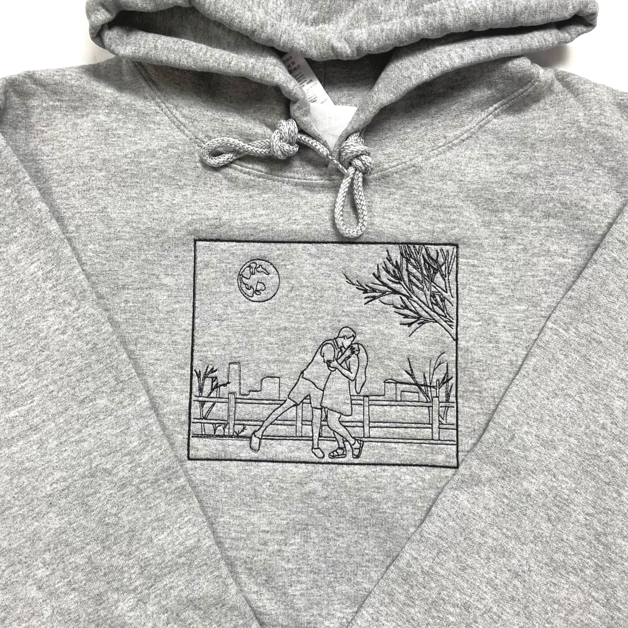 Matching Hoodies for Best Friends Custom Embroidered Portrait
