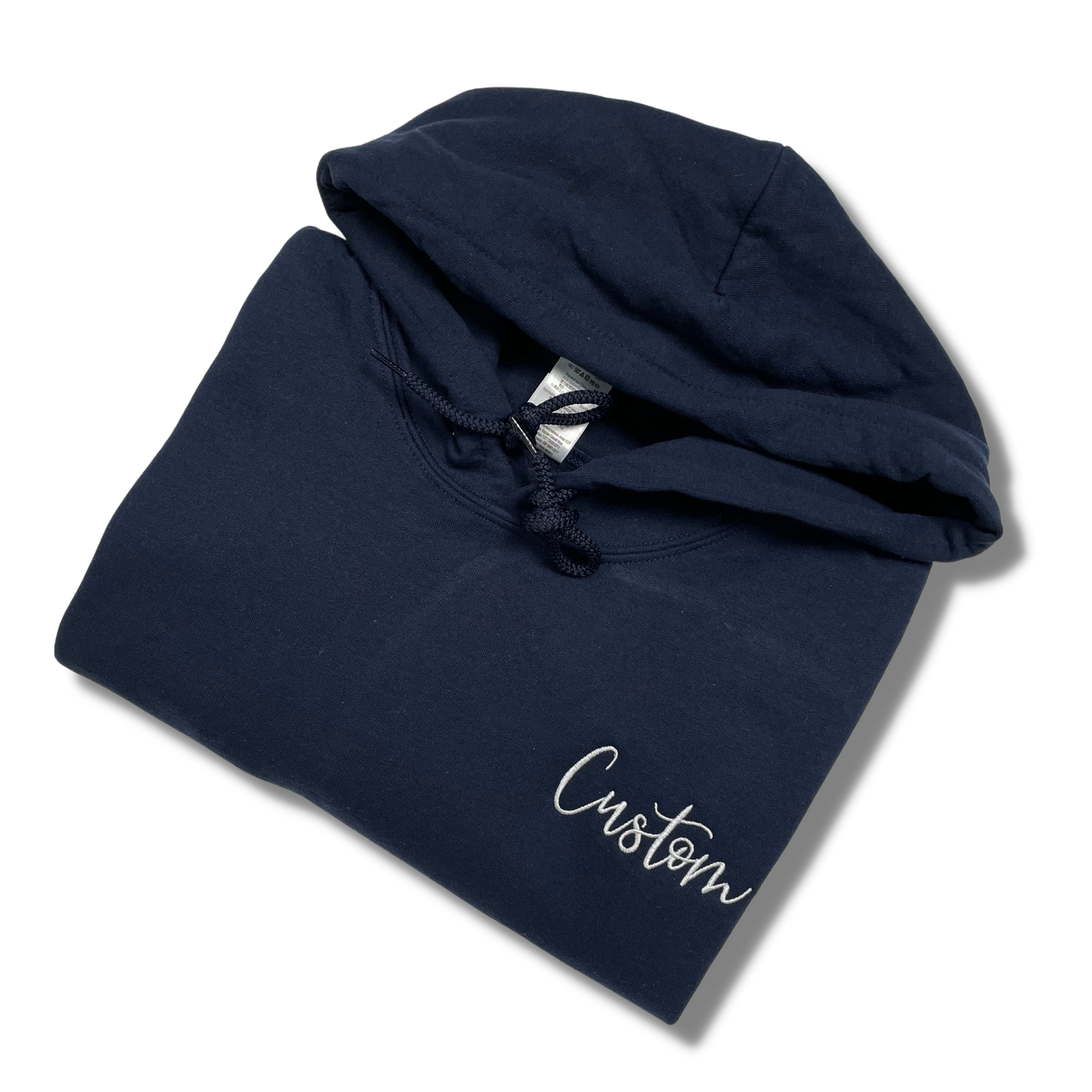 Embroidered logo hoodie hot sale