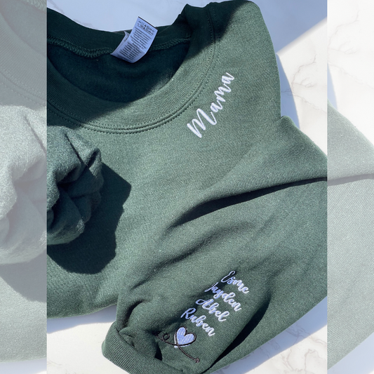 Custom Embroidered Neckline Sweatshirts - Embroly