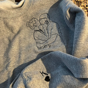 Custom Crewneck Embroidery Using Your Favorite Photo