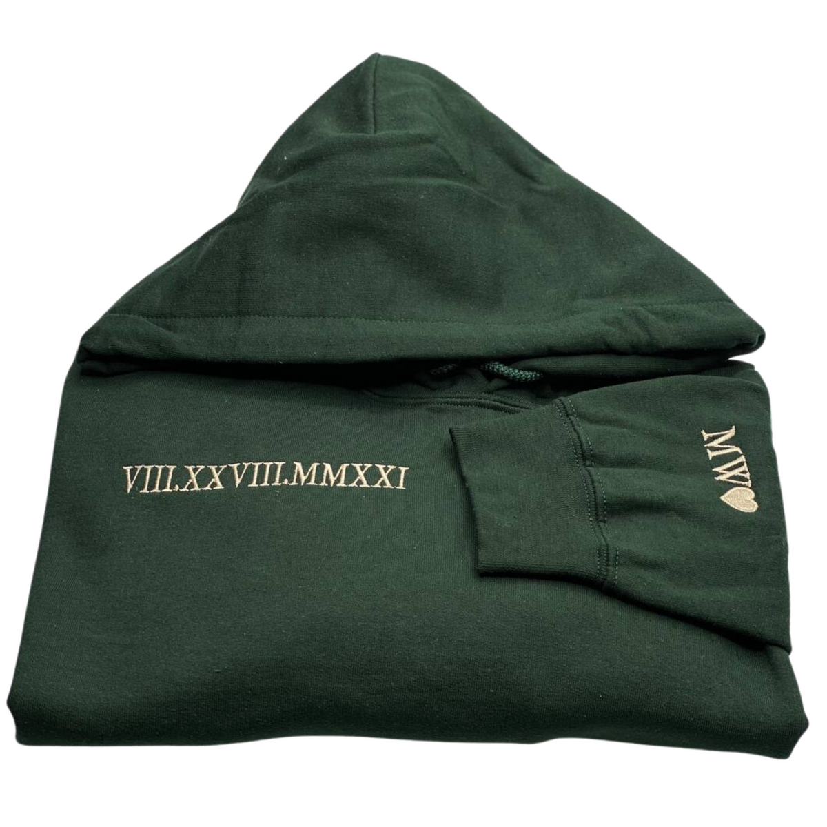 Personalized Date Hoodie Anniversary Year Embroidered Matching Wedding Anniversary Gifts - Embroly