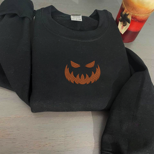 Jack O’Lantern Halloween Scary Sweatshirt, Hoodie Embroidered