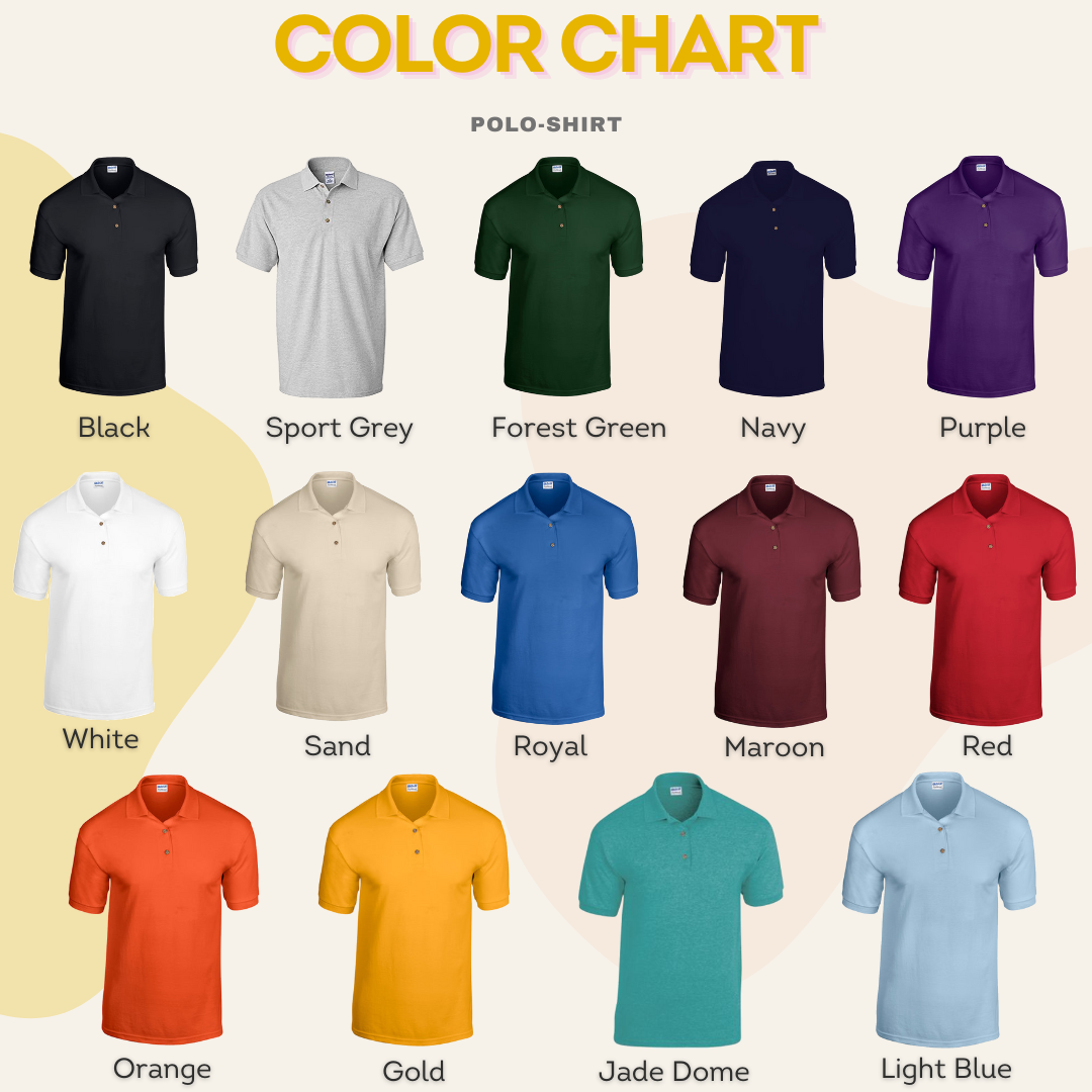 Gildan polo shirt color chart outlet