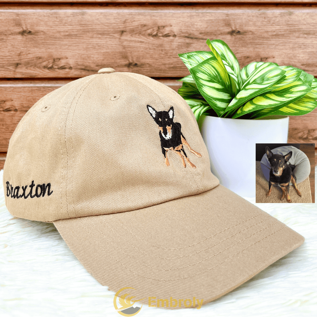Custom Embroidered Dog Dad Hat, Gifts for Dog People, Personalized Hat with Pet Name Black