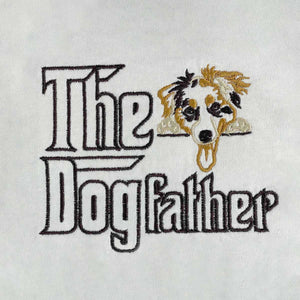 Custom Australian Shepherd Dog Dad Embroidered Collar Shirt, Personalized The DogFather Shirt, Gifts For Australian Shepherd Owners