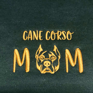 Custom  Cane Corso Dog Mom Embroidered Collar Shirt, Personalized Shirt with Dog Name, Cane Corso Gifts Dog Lovers